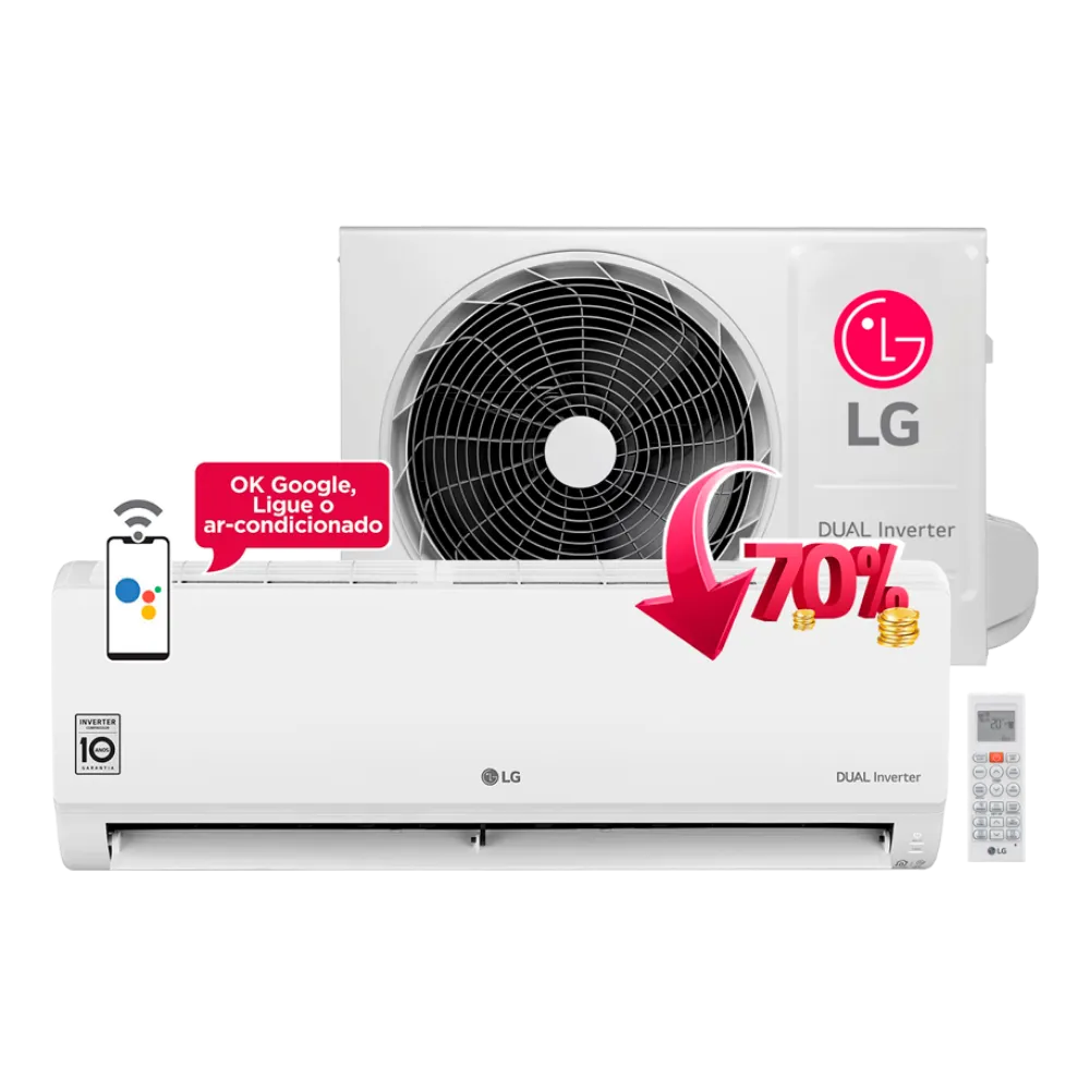 Ar Condicionado LG Dual Inverter Voice 18000 Btus Frio 220v